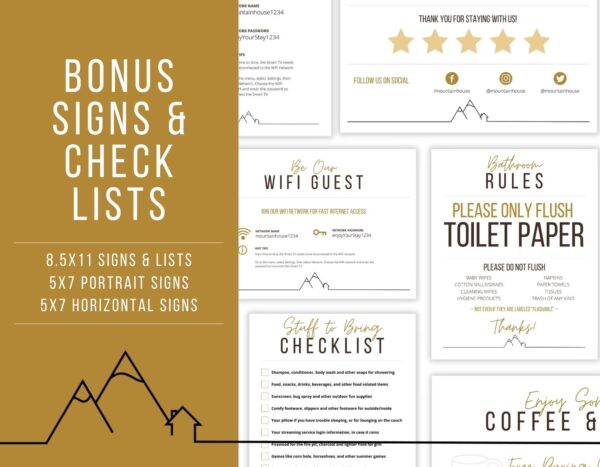 Mountain House Welcome Sign Canva Template for Rental Properties - Image 6