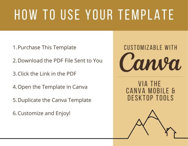 Mountain House Welcome Sign Canva Template for Rental Properties - Image 8