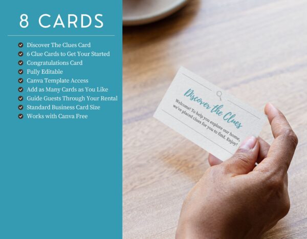House Tour Clue Game Cards for Rental Properties - Image 2