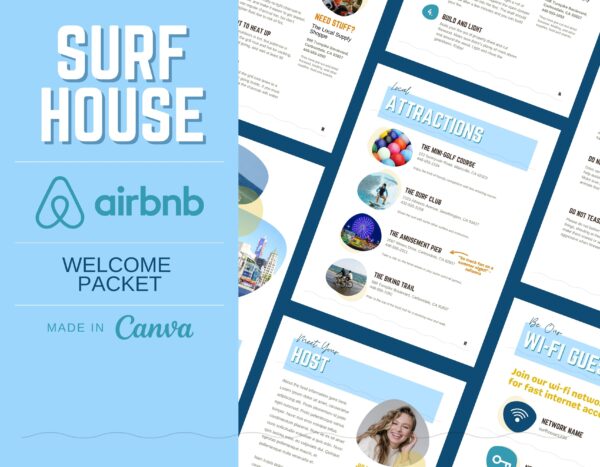 Suft House Airbnb VRBO Rental Welcome Book Template