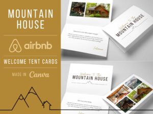 Mountain House Greeting Welcome Card Template