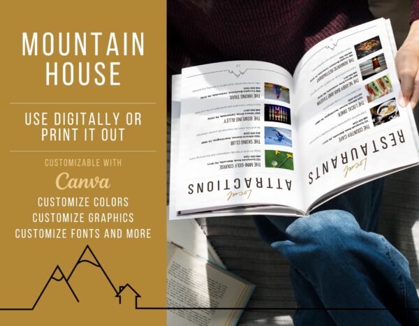 Mountain House AirBNB and Rental Welcome Book Canva Template - Image 3