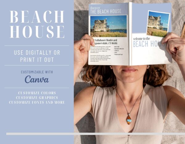 Beach House AirBNB and Rental Welcome Book Canva Template - Image 3