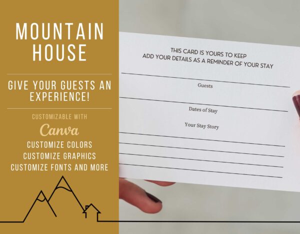 Mountain House Welcome Cards for Rental Properties - Image 4