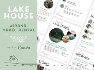 Lake House Welcome Template for Airbnb, VRBO and Rental Houses