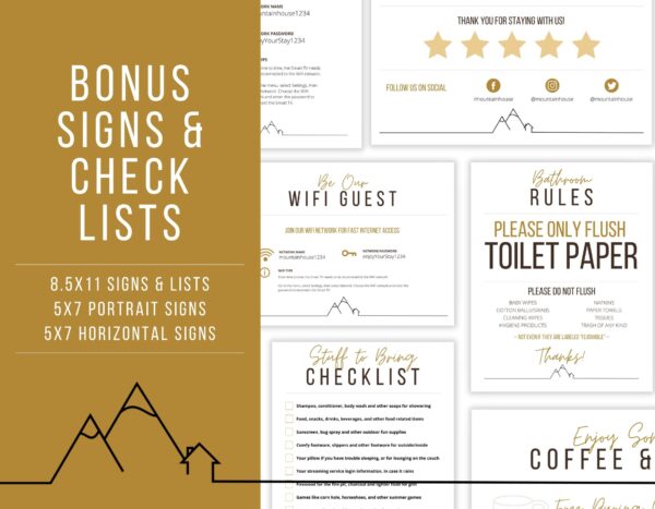 Mountain House AirBNB and Rental Welcome Book Canva Template - Image 5