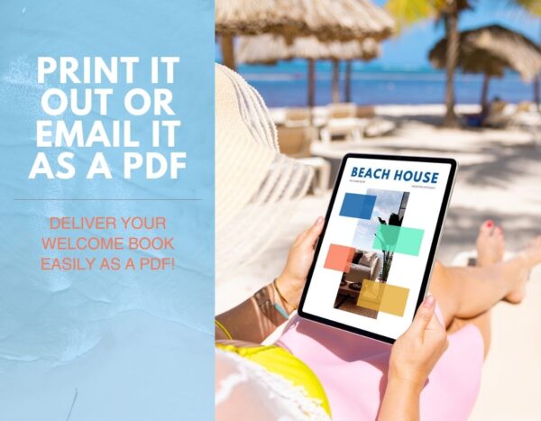 Modern Beach House AirBNB and Rental Welcome Book Canva Template - Image 3