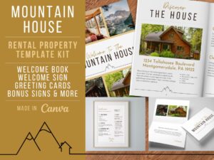 Mountain House Rental Property Template Kit