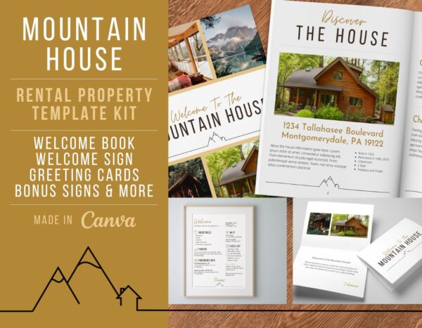 Mountain House Rental Property Template Kit